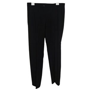 THEORY Women Black Straight Leg Dress Pants Mid Rise Office Trousers Size8 30x28